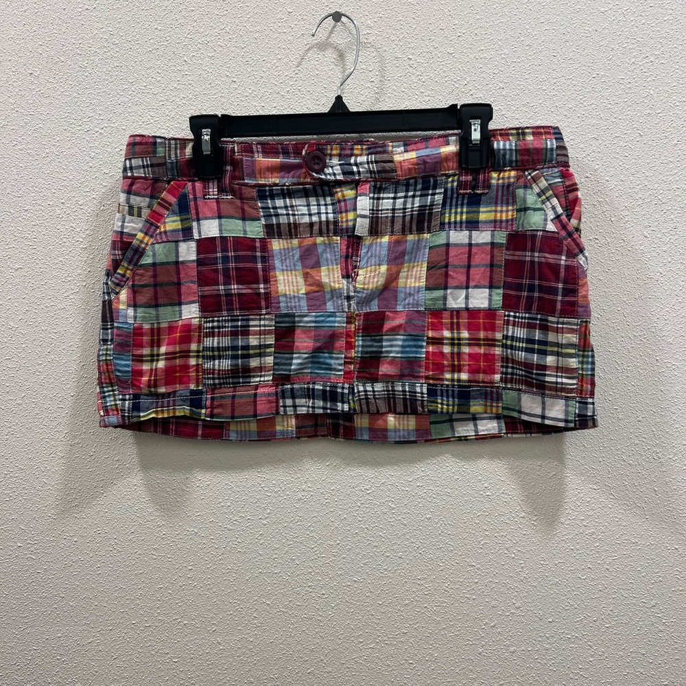 Arizona Jean Company Red and Blue Mini Cargo Skirt size 13